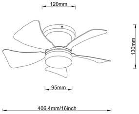 Globo 03609H - Ventilatore da soffitto LED dimmerabile HINES LED/10W/230V + telecomando marrone
