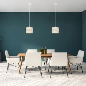 Lampadario a sospensione con filo HELEN 1xE27/15W/230V diametro 20 cm color crema/oro