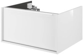 Mobile da bagno sospeso sotto lavabo L 60 x H 32 x P 48 cm bianco laccato lucido, 1 cassetto SENSEA Neo