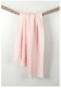 Coperta in cotone rosa Baby Dots, 90 x 90 cm - Homemania Decor