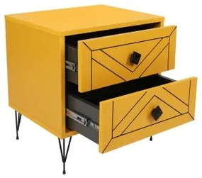 Comodino LUNA 55x50 cm giallo