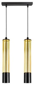 Lampadario a sospensione con filo PRESCOT 2xGU10/40W/230V oro