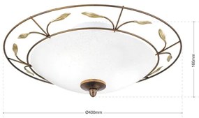 Orion DL 7-338/2 - Plafoniera LUCA 2xE14/40W/230V diametro 40 cm bronzo/patina