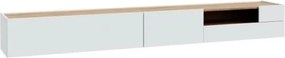 Mobile TV Sospeso 270x40x32h Con Vano Decoder Lewis Rovere E Grigio Chiaro