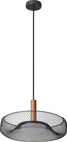 Osram - Lampadario LED a sospensione con cavo DECOR MESH LED/18,5W/230V Ø 40 cm nero/legno di caucciù