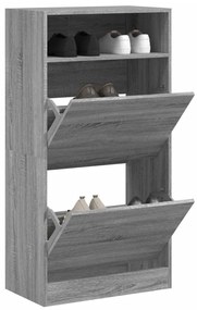 Scarpiera Grigio Sonoma 60x34x116 Cm İn Legno Multistrato /