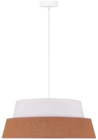 Duolla - Lampadario a sospensione con filo GALAXY 1xE27/15W/230V diametro 50 cm marrone/bianco