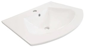 Lavabo rettangolare Sole L 60 x P 46 x H 14 cm in ceramica bianco