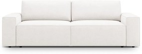 Divano letto bianco in tessuto bouclé 247 cm Jodie - Micadoni Home