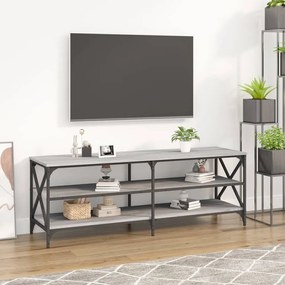Mobile tv grigio sonoma 140x40x50 cm in legno multistrato
