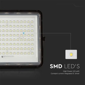 LED Proiettore solare da esterno LED/20W/3,2V 6400K nero + +TC