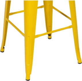 Set di sedie da bar gialla in metallo 2 pz (altezza della seduta 76,5 cm) – Ixia