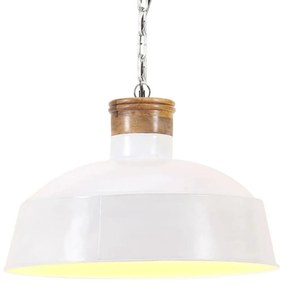 Lampada A Sospensione Industriale 32 Cm Bianca E27 /