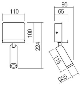 Redo 01-3083 - Luce Spot da parete a LED PANEL LED/3,5W/230V USB bianco