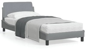 Giroletto Senza Materasso Grigio Chiaro 90x200 Cm Tessuto /