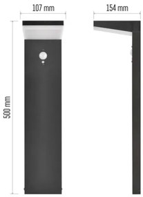 Lampada solare LED con sensore LED 4,4W 3,7V 2200mAh IP44