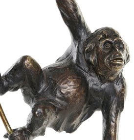 Statua Decorativa DKD Home Decor Metallo Resina Scimmia (18 x 11 x 59 cm)