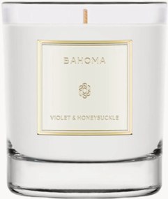 Candela profumata fatta a mano Violet & Honeysuckle (pesca, caprifoglio, muschio)