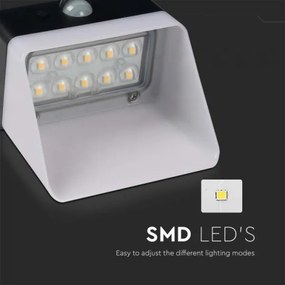 Lampada solare da parete LED con sensore LED/2W/3,7V 4000K IP65 1200 mAh