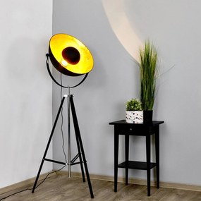 Lindby lampada da terra Mineva. nero/oro, metallo, altezza 180 cm