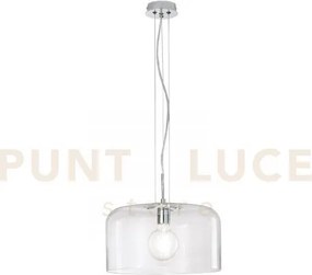 Lampadario a sospensione gibus trasparente 1 luce attacco e27 35x35...