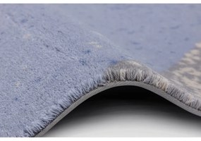 Tappeto in lana azzurro 133x180 cm Folds - Agnella