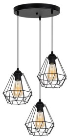 Lampadario a sospensione con filo DIAMENT 3xE27/60W/230V