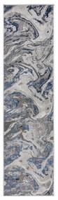 Tappeto blu/grigio 80x300 cm Marbled - Flair Rugs