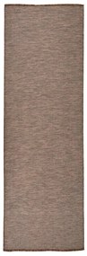 Tappeto Da Esterni A Tessitura Piatta 80x250 Cm Marrone /