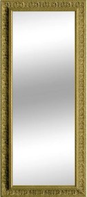 Specchio Venere rettangolare in legno oro 58 x 143 cm