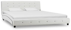 Giroletto Senza Materasso Bianco İn Similpelle 160x200 Cm /
