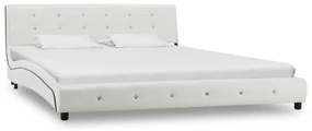 Giroletto Senza Materasso Bianco İn Similpelle 160x200 Cm /
