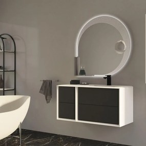 Mobile sottolavabo e lavabo Bellagio per vasca a destra bianco L 70 x H 48 x P 46 cm