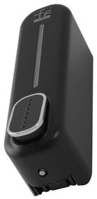 Dispenser sapone liquido a muro nero da 350 ml con fissaggi inclusi