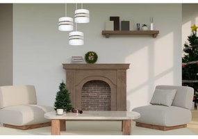 Lampadario a sospensione con filo CORAL 3xE27/60W/230V bianco