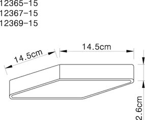 Globo 12367-15 - Plafoniera LED VITOS LED/15W/230V