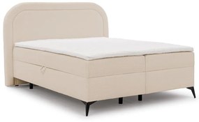 Letto boxspring beige con contenitore 140x200 cm Ornes – Ropez