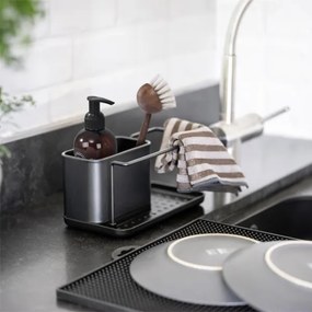 WENKO 55078100 - Organizer BLACK OUTDOOR KITCHEN 21x12 cm acciaio inox/nero