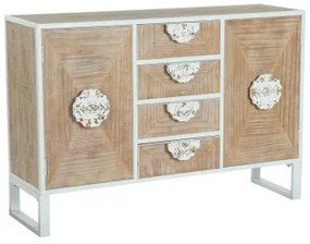 Credenza DKD Home Decor Abete Metallo Bianco 120 x 35 x 80 cm