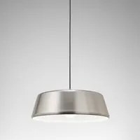 Sospensione Moderna Blanca 1 Luce E27 D.50 Cm Alluminio Nickel