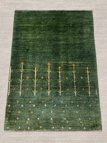 Gashguli Tappeto 120x80 Verde (Iran) Annodato A Mano