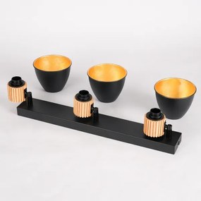 Brilagi - Faretto ODENSE 3xE14/10W/230V legno di caucciù/nero