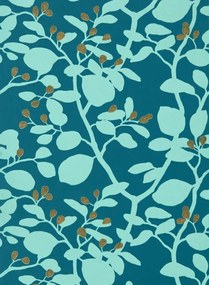 Harlequin Carta da parati Ardisia - Amazonia/ Teal/ Gold