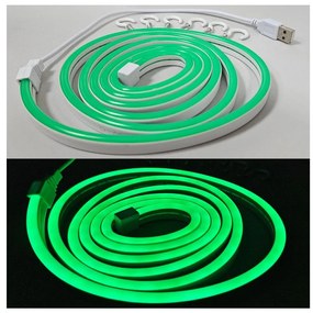LED Striscia flessibile NEON LED/5V USB 1,8 m verde