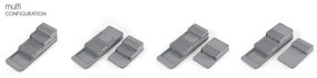 Sistema di stoccaggio dei coltelli grigio - Metaltex