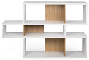 Libreria bianca in rovere 156x100 cm London - TemaHome