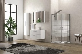 Box doccia semicircolare 80x80 vetro serigrafato altezza 180cm | K400 - KAMALU