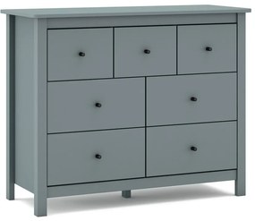Cassettiera verde polveroso in pino massiccio 110x80x40 cm Misti – Marckeric