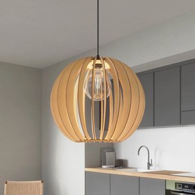 Lampada a sospensione Clay Envostar, dimmerabile, Legno chiaro, Soggiorno / Sala da pranzo, Legno, Scandinavo, Lampada a sospensione
