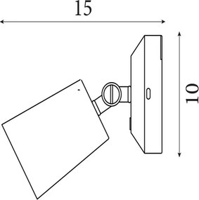Searchlight 23340GO - Applique da parete LED ricaricabile e dimmerabile CONE LED/1,5W/5V, dorata